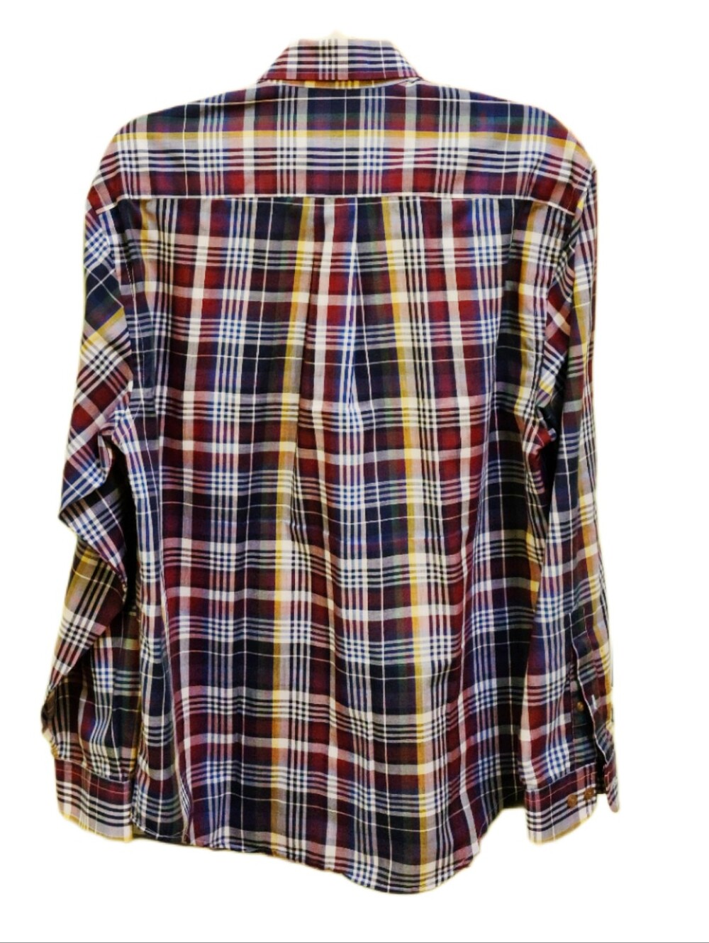 Men's Plaid Button-Down Shirt - Multicolor Size M - Picture 2 of 4